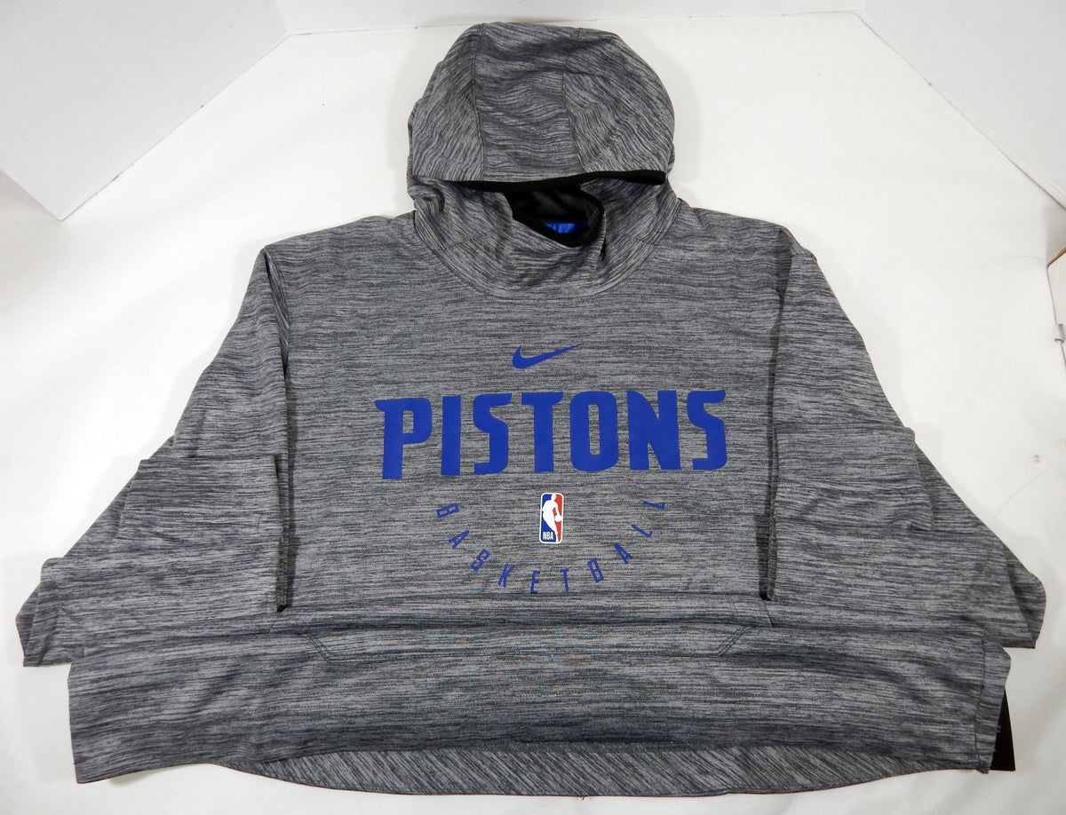 2018-19 Detroit Pistons Team Issued Grey Travel Hoodie Sweatshirt 34-091 3XL 57S - 712157S