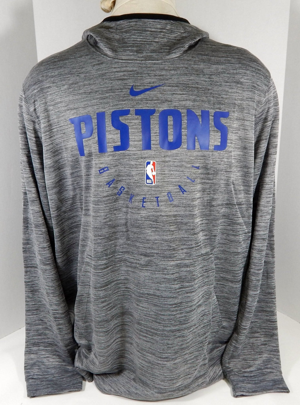 2018-19 Detroit Pistons Team Issued Grey Travel Hoodie Sweatshirt 34-091 3XL 57S - 712157S