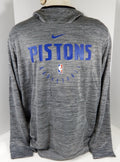 2018-19 Detroit Pistons Team Issued Grey Travel Hoodie Sweatshirt 34-091 3XL 57S - 712157S