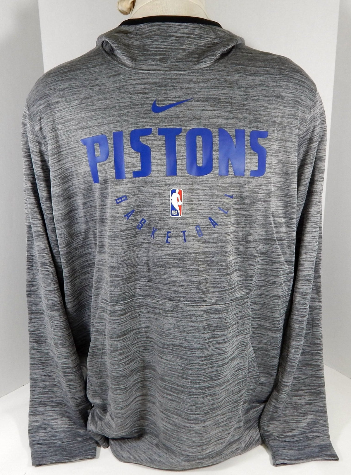 2018-19 Detroit Pistons Team Issued Grey Travel Hoodie Sweatshirt 34-091 3XL 57S - 712157S
