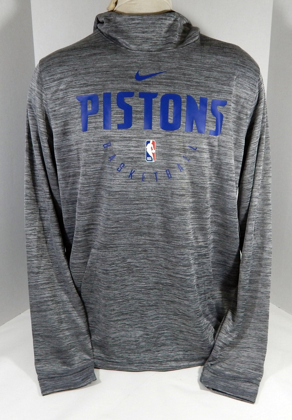 2018-19 Detroit Pistons Team Issued Grey Travel Hoodie Sweatshirt 34091 2XLT 43S - 712143S