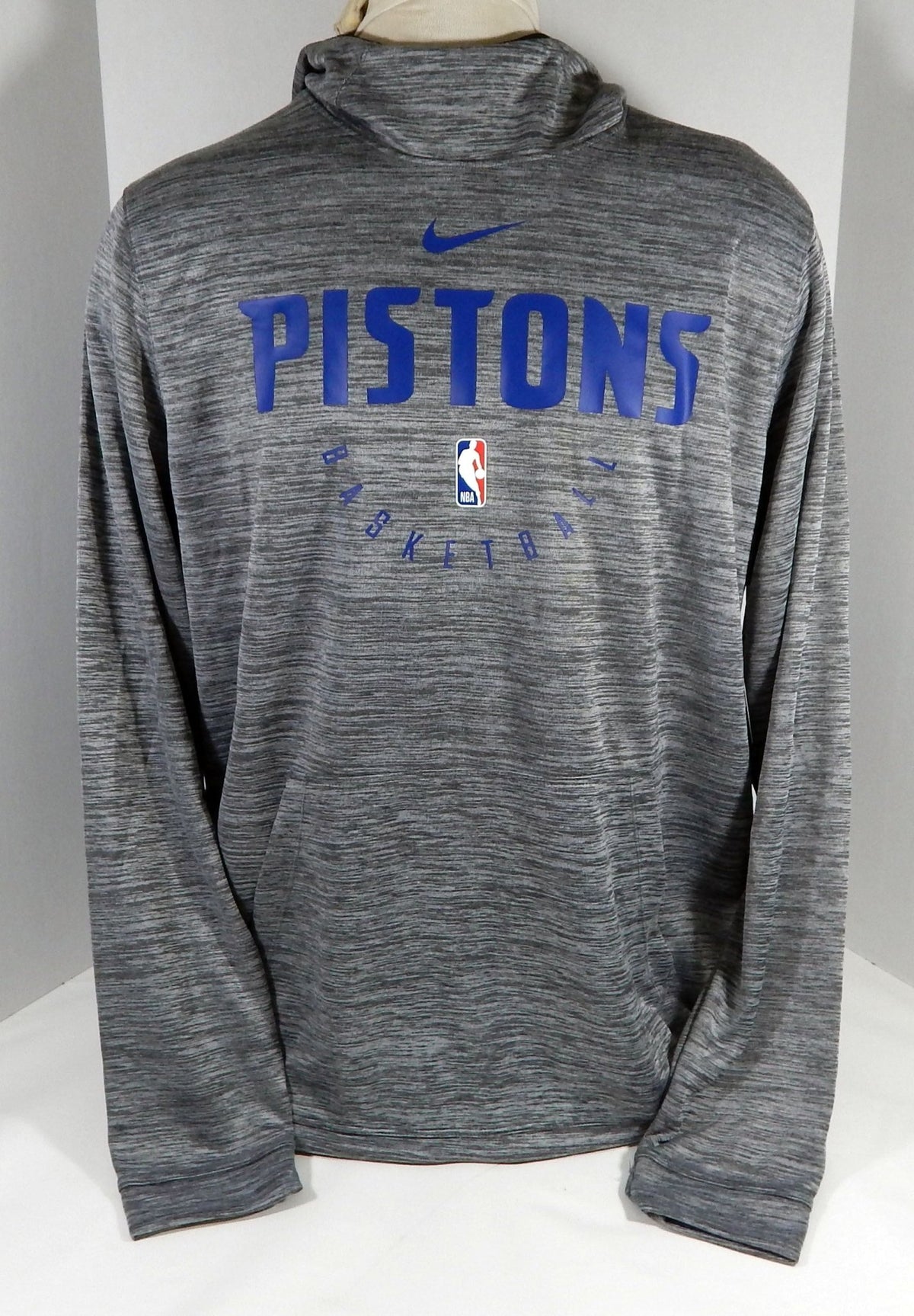 2018-19 Detroit Pistons Team Issued Grey Travel Hoodie Sweatshirt 34091 2XLT 43S - 712143S