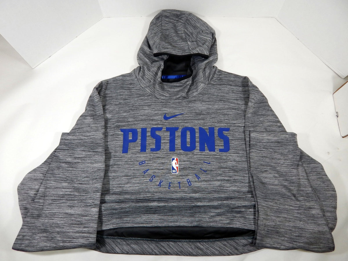 2018-19 Detroit Pistons Team Issued Grey Travel Hoodie Sweatshirt 34091 3XLT 56S - 712156S