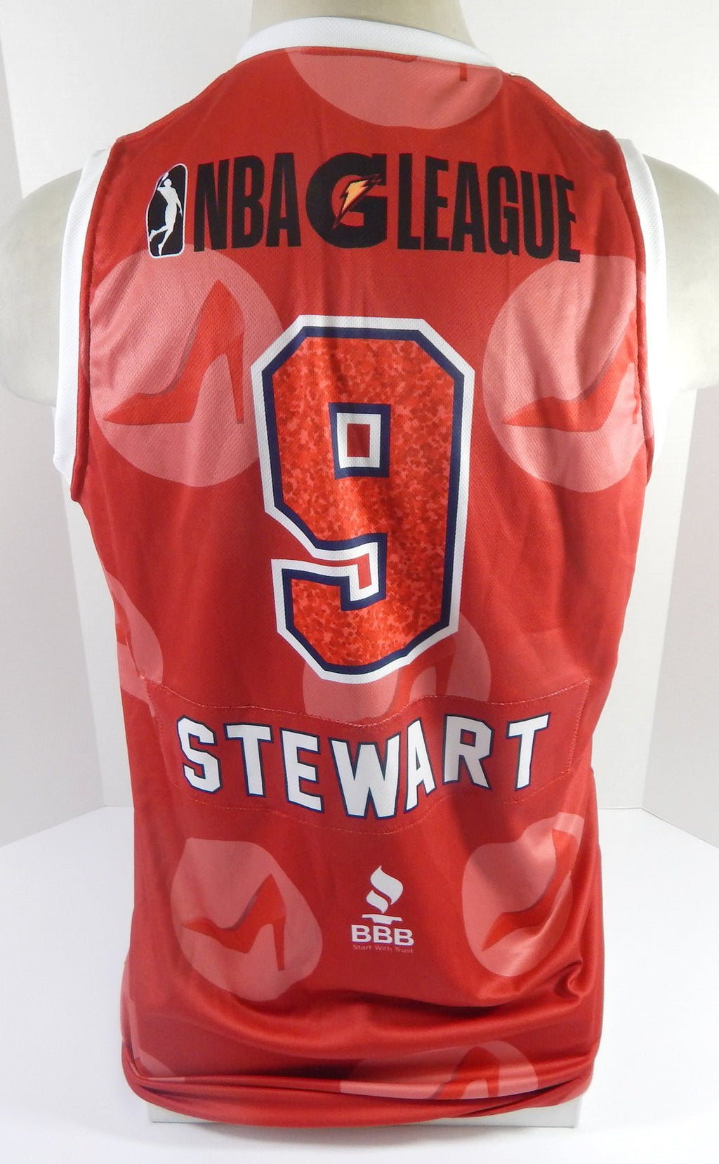 2018-19 Fort Wayne Mad Ants Elijah Stewart #9 Game Used Red Jersey Hoops N Heels - DP55826