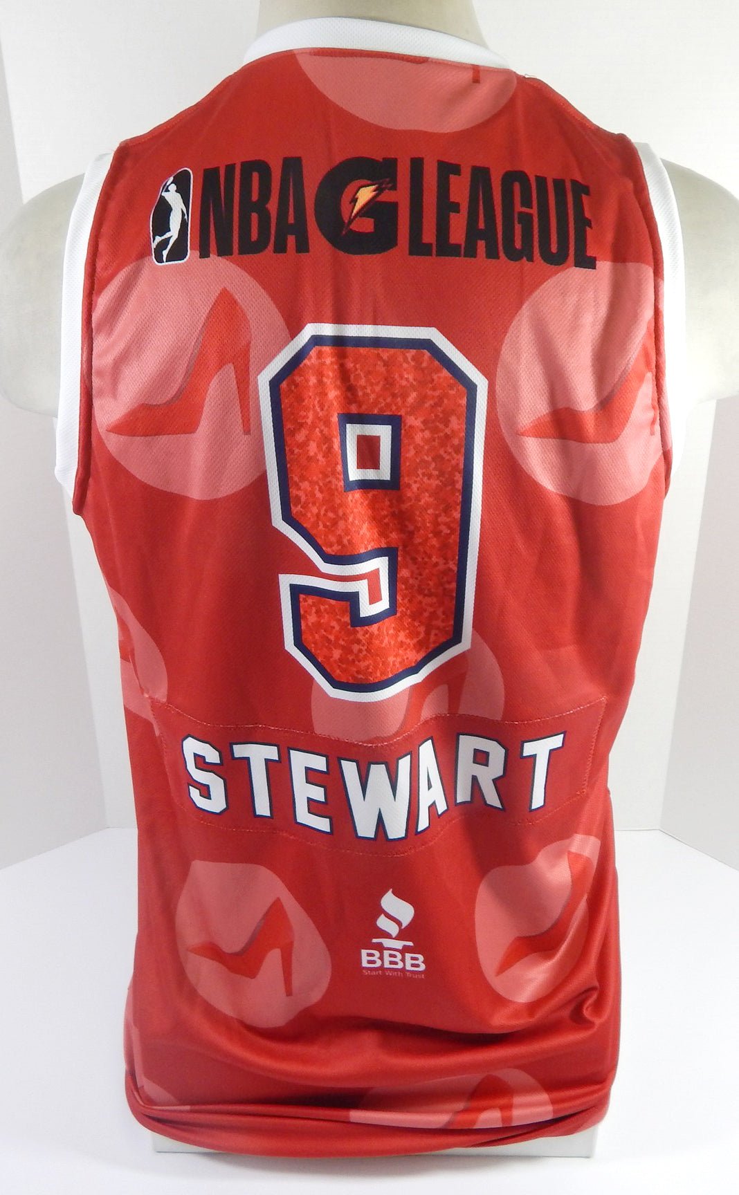 2018-19 Fort Wayne Mad Ants Elijah Stewart #9 Game Used Red Jersey Hoops N Heels - DP55826