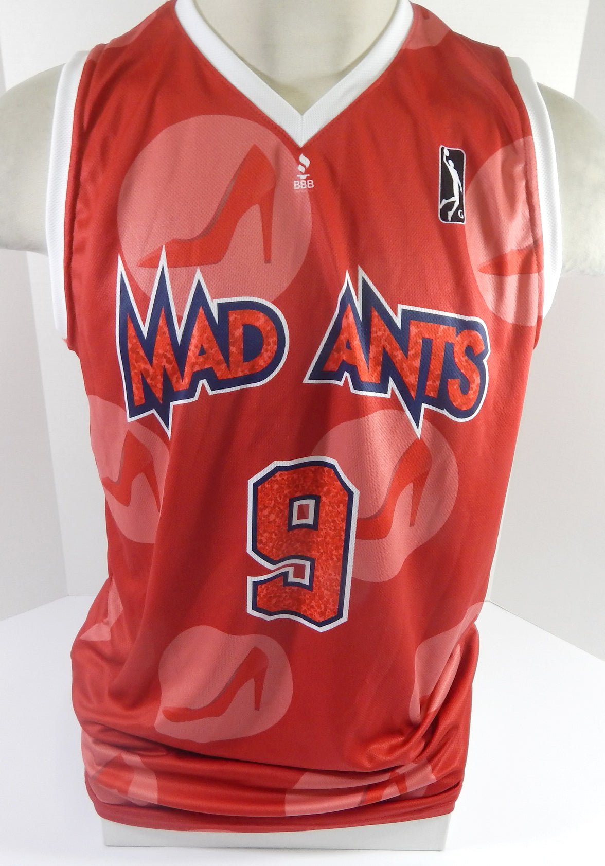 2018-19 Fort Wayne Mad Ants Elijah Stewart #9 Game Used Red Jersey Hoops N Heels - DP55826