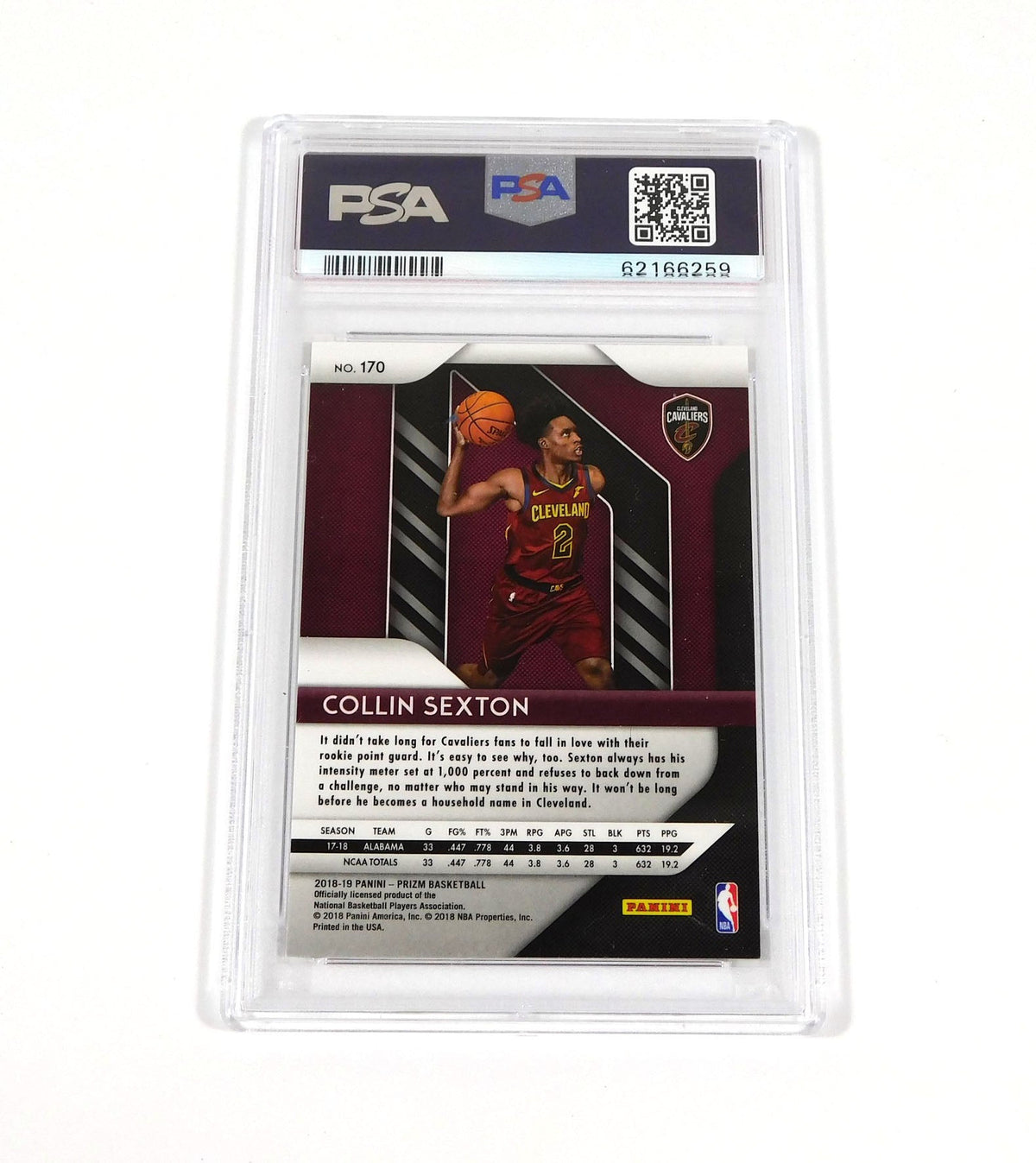 2018-19 Panini Prizm Collin Sexton #170 Rookie Cavaliers PSA 10 DA050969 - DA050969