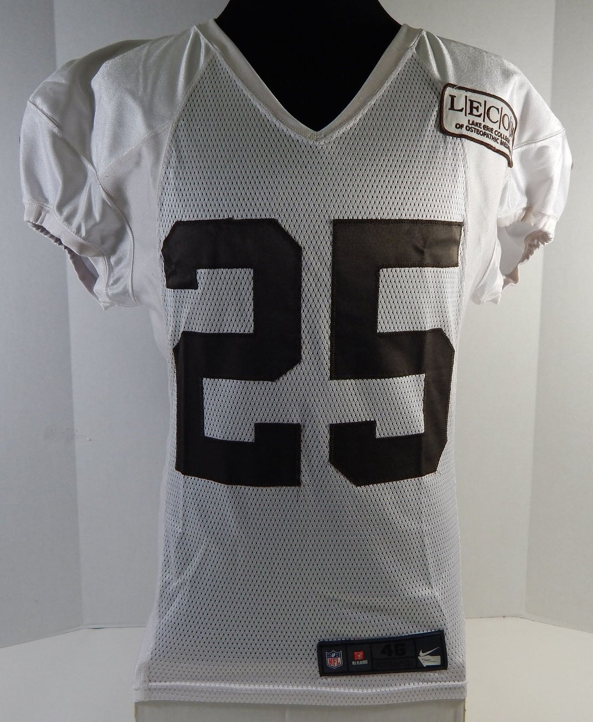 2018 Cleveland Browns Dontrell Hillard #25 Game Used White Practice Jersey 46 45 - DP27445