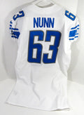 2018 Detroit Lions Beau Nunn #63 Game Issued White Jersey 48 DP59240 - DP59240