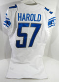 2018 Detroit Lions Eli Harold #57 Game Issued White Jersey 42 DP64652 - DP64652