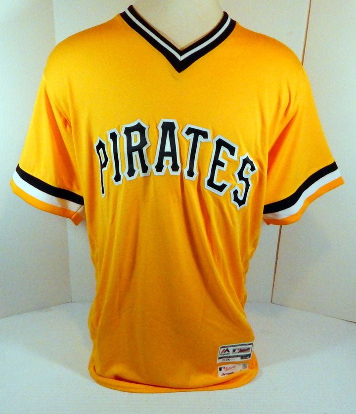 2018 Pittsburgh Pirates Trevor Williams # Game Issued Yellow Jersey 1979 TBTC - PITT33591