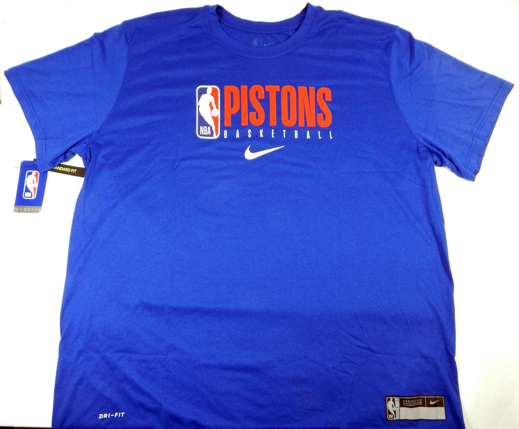 2019-20 Detroit Pistons Game Issued Blue Training Shirt CD2734-495 2XL 712051S - 712051S