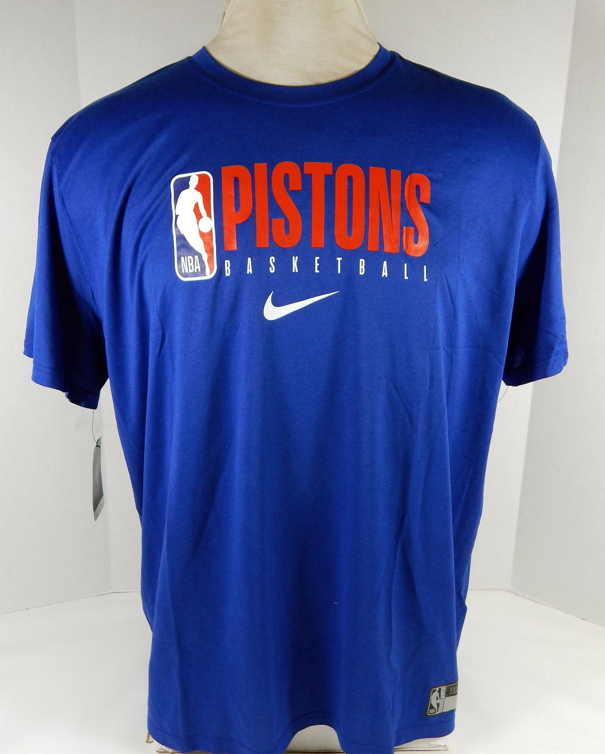 2019-20 Detroit Pistons Game Issued Blue Training Shirt CD2734-495 2XL 712051S - 712051S