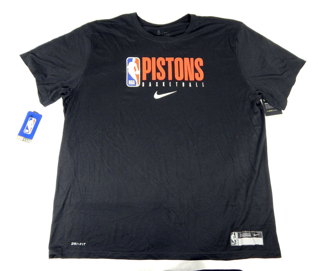 2019-20 Detroit Pistons Team Issued Black Training Shirt CD2734-010 2XL 16S - 712116S