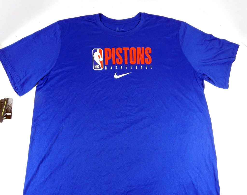 2019-20 Detroit Pistons Team Issued Blue Training T-Shirt CD2672-495 3XLT 97S - 712097S