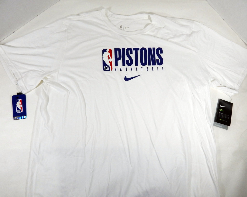 2019-20 Detroit Pistons Team Issued White Training Shirt CD2734-100 3XLT 01S - 712101S