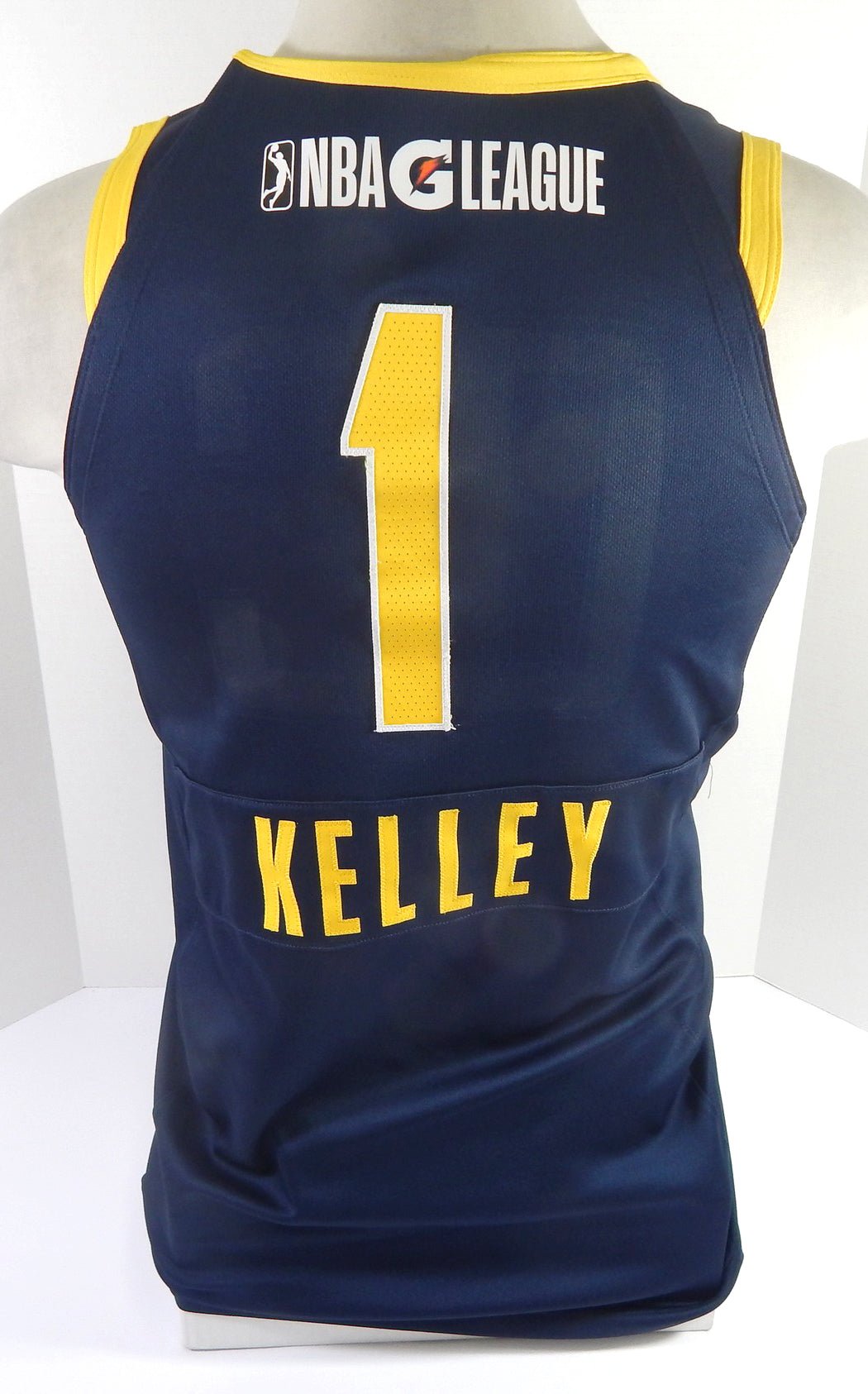 2019-20 Fort Wayne Mad Ants Tre Kelley #1 Game Used Blue Jersey Black Band 46 7 - DP55957