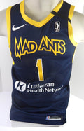 2019-20 Fort Wayne Mad Ants Tre Kelley #1 Game Used Blue Jersey Black Band 46 7 - DP55957