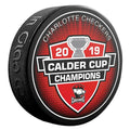 2019 Calder Cup Champions Charlotte Checkers Official AHL Game Puck - 5105896S