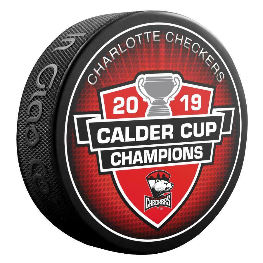 2019 Calder Cup Champions Charlotte Checkers Official AHL Game Puck - 5105896S