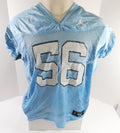 2019 North Carolina Tar Heels #56 Game Used Blue Practice Jersey Jordan 3XL 6 - DP55346