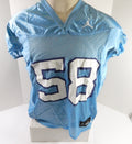2019 North Carolina Tar Heels UNC #58 Game Used Blue Practice Jersey Jordan 43 - DP55343