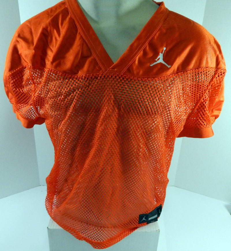 2019 North Carolina Tar Heels UNC Game Used Orange Practice Football Jersey 435 - DP61435