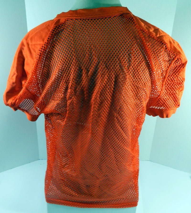 2019 North Carolina Tar Heels UNC Game Used Orange Practice Football Jersey 435 - DP61435