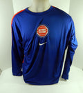 2020-21 Detroit Pistons Team Issued Blue Shooting Shirt CN5111-495 2XLT 26S - 712026S