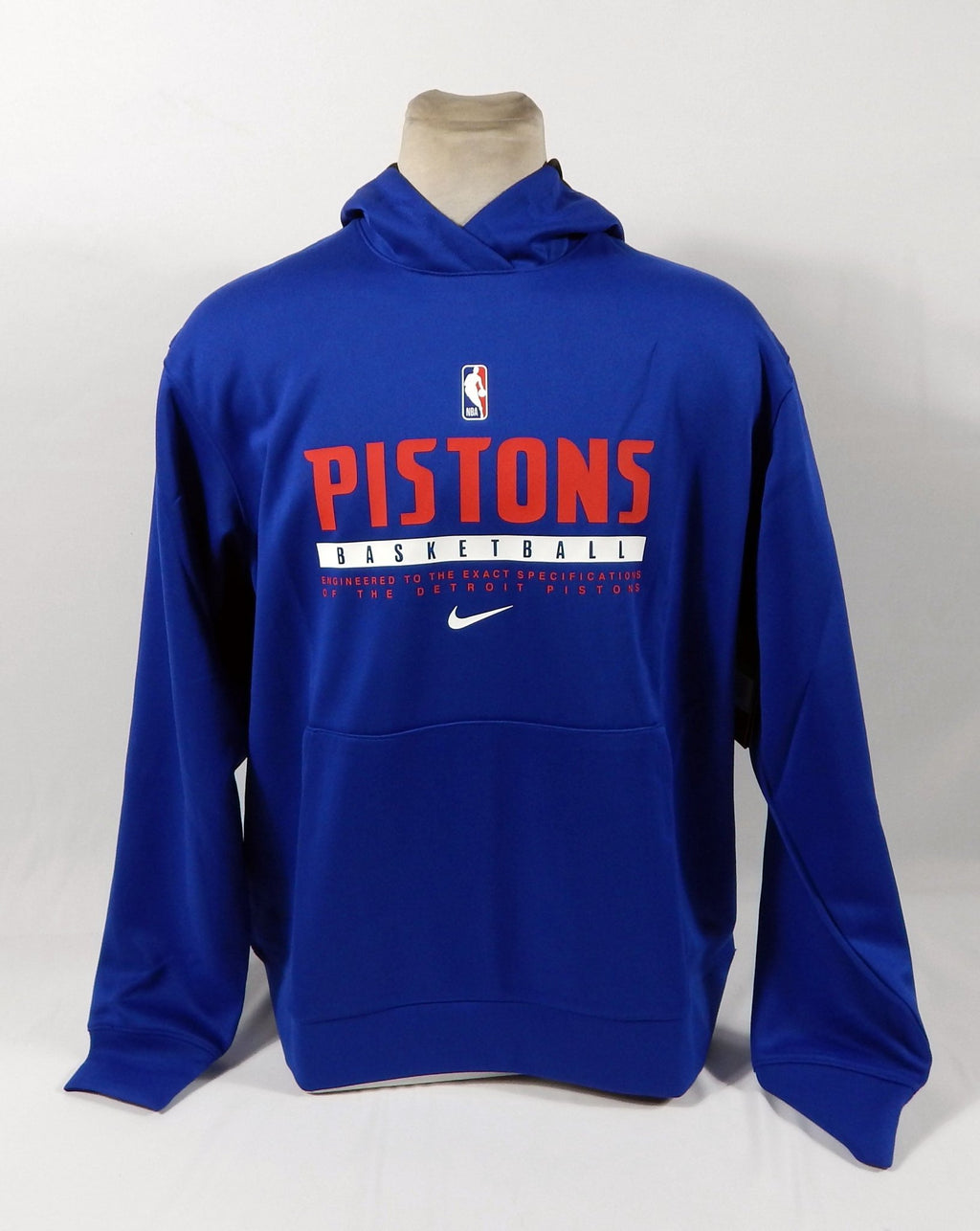 2020-21 Detroit Pistons Team Issued Blue Training Hoodie Sweatshirt 95 XLT 05S - 712205S