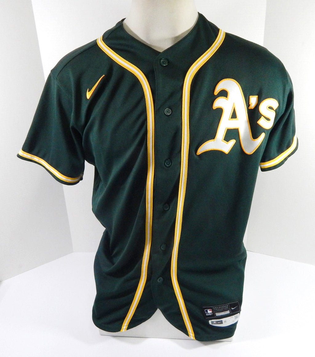 2020 Oakland Athletics Paul Blackburn #58 Game Issued P Used Green Jersey ST 7 - DP47487