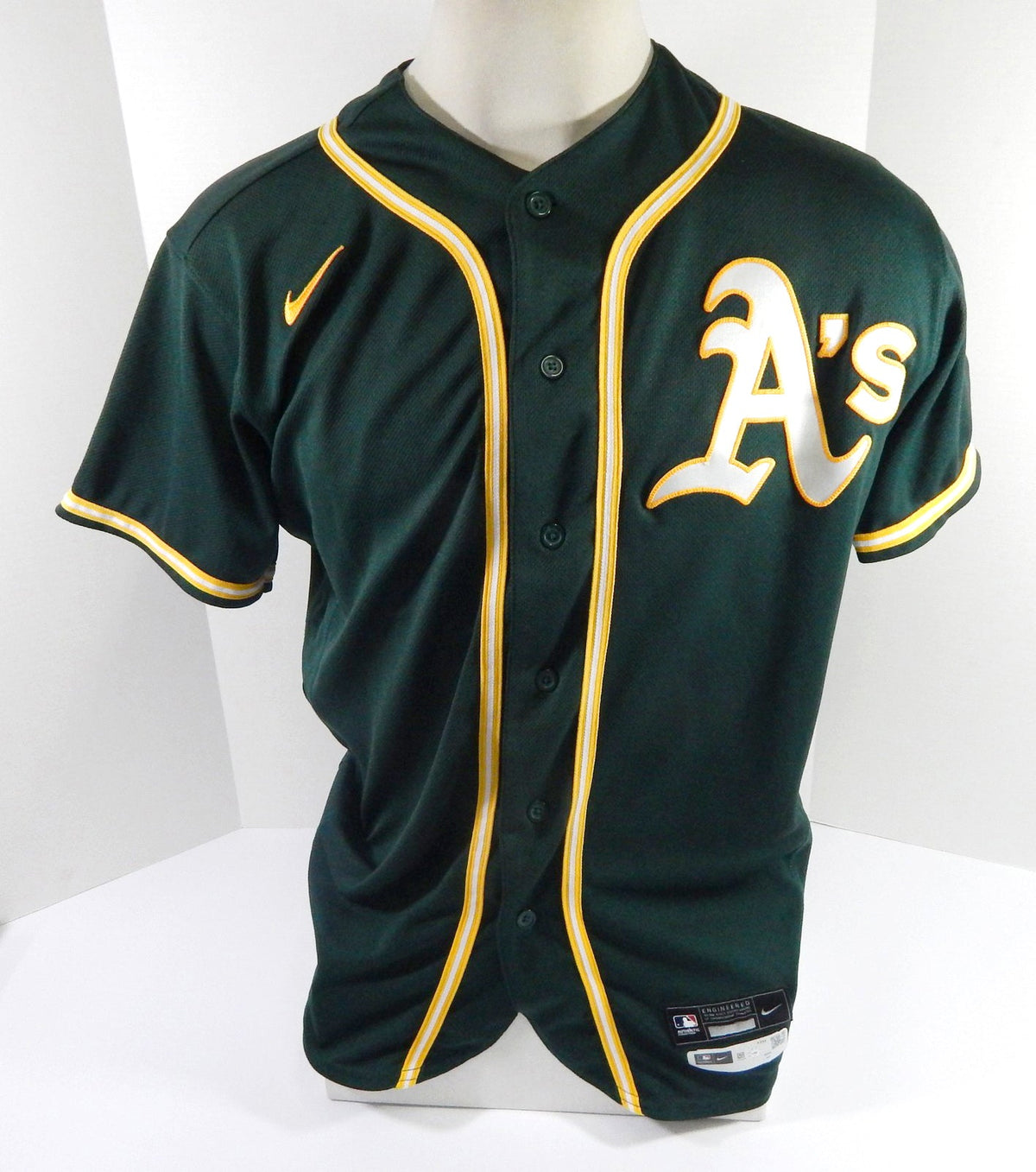 2020 Oakland Athletics Paul Blackburn #58 Game Issued P Used Green Jersey ST 7 - DP47487