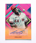 2020 Topps Fire Autographs Magenta Aristides Aquino RC #FA-AAQ Auto #'d 10/25 - DJ044194