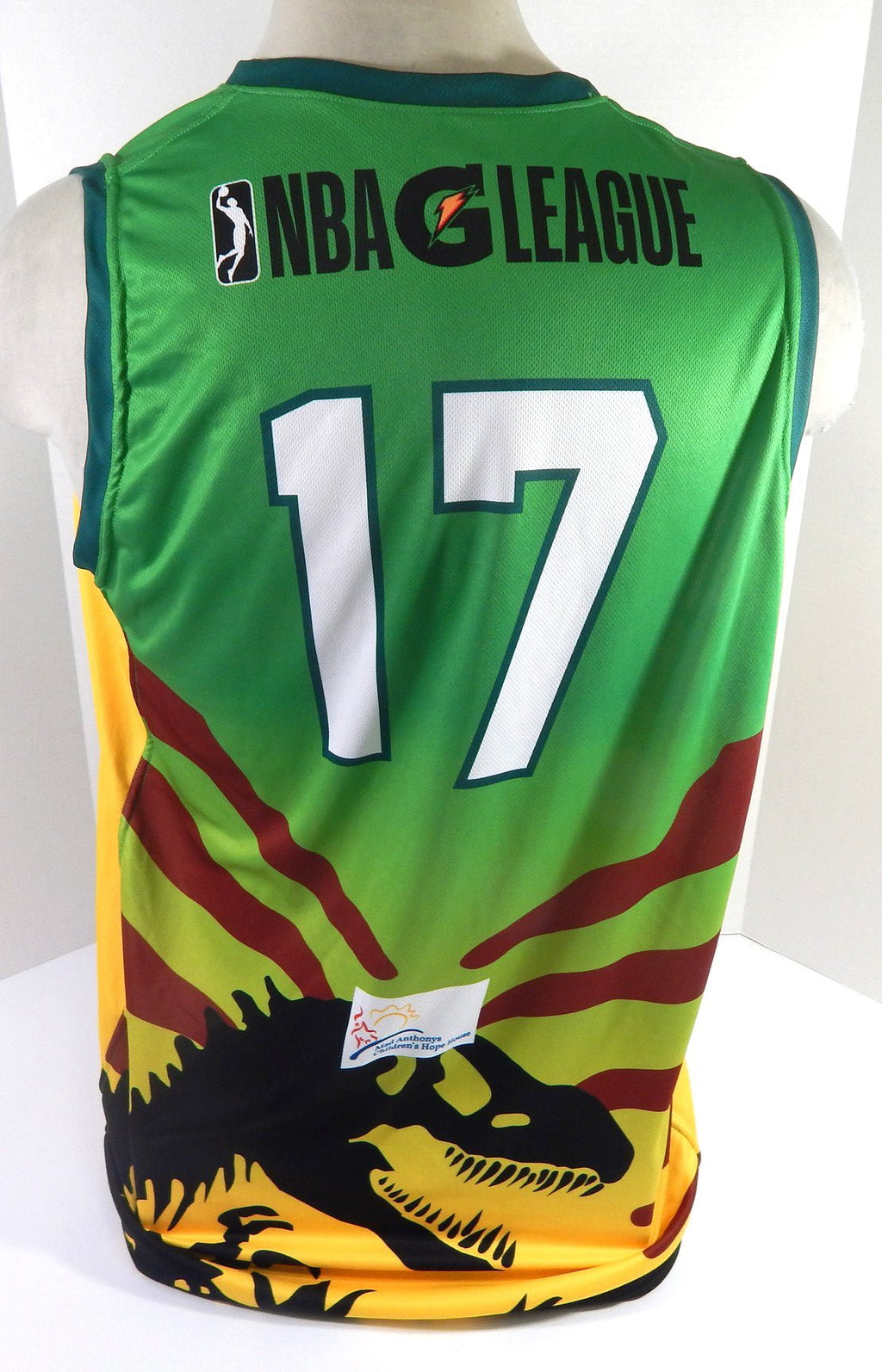 2021-22 Fort Wayne Mad Ants #17 Game Issued Green Jersey Dinosaur G-League 2 - DP55862