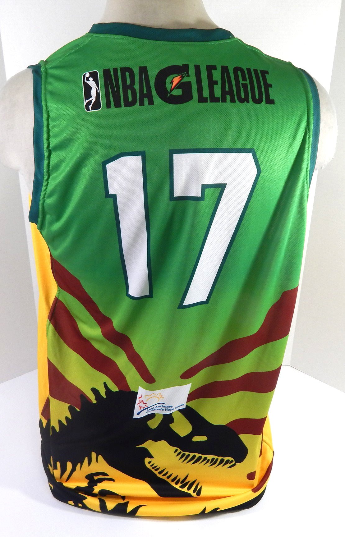 2021-22 Fort Wayne Mad Ants #17 Game Issued Green Jersey Dinosaur G-League 2 - DP55862