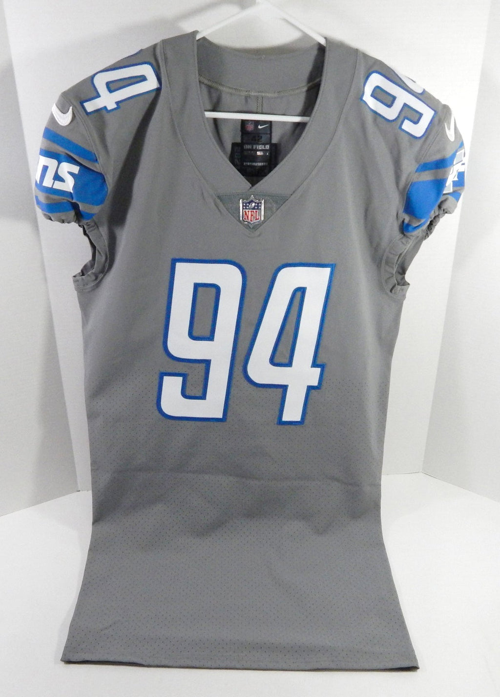 2021 Detroit Lions #94 Game Issued Grey Jersey Color Rush 42 DP64618 - DP64618