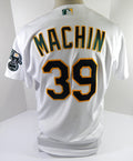 2021 Oakland Athletics Vimael Machin #39 Game Used White Jersey 1 Hit 44 DP48666 - DP48666