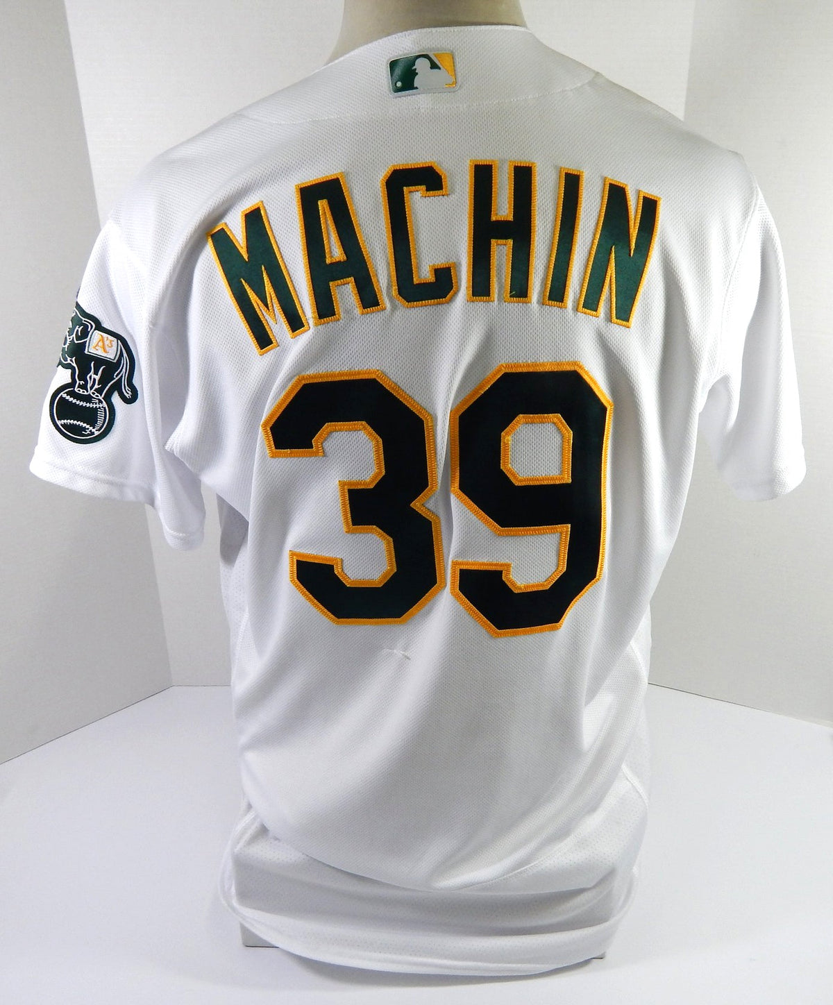 2021 Oakland Athletics Vimael Machin #39 Game Used White Jersey 1 Hit 44 DP48666 - DP48666