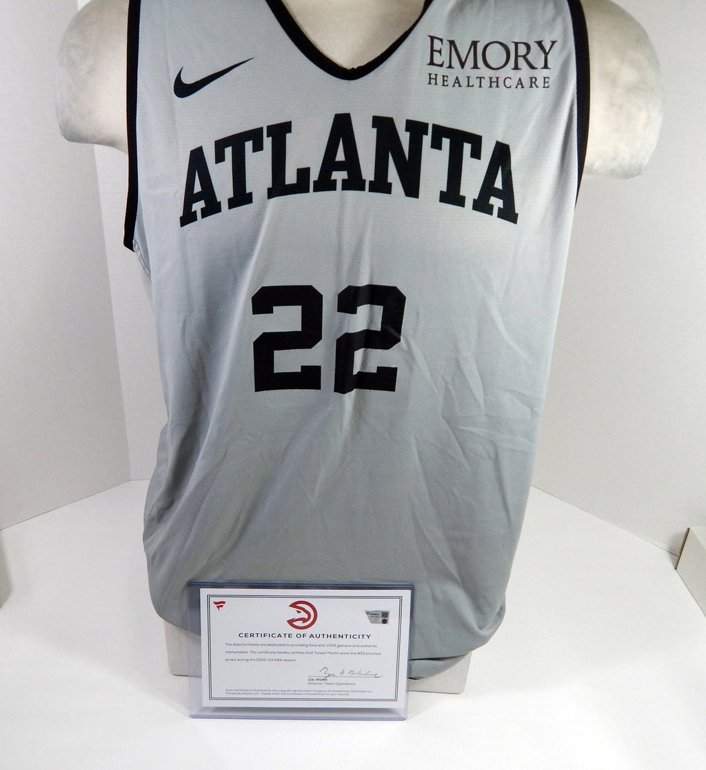 2022-23 Atlanta Hawks Tyrese Martin #22 Game Used Black Practice Jersey L 62 - DP56562