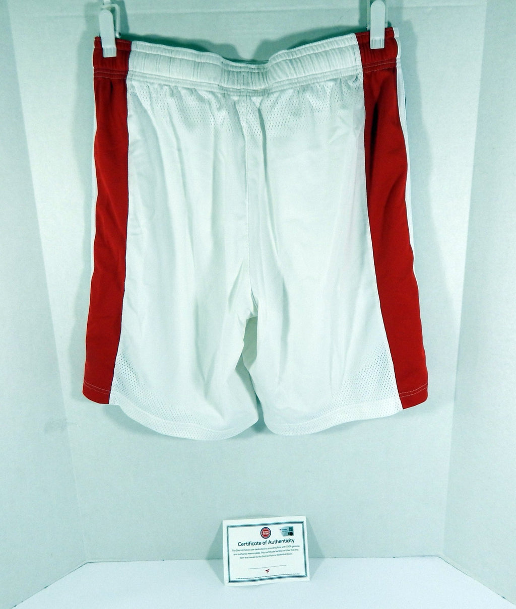 2022-23 Detroit Pistons Buddy Boeheim #27 Game Used White Shorts 38 DP57819 - DP57819