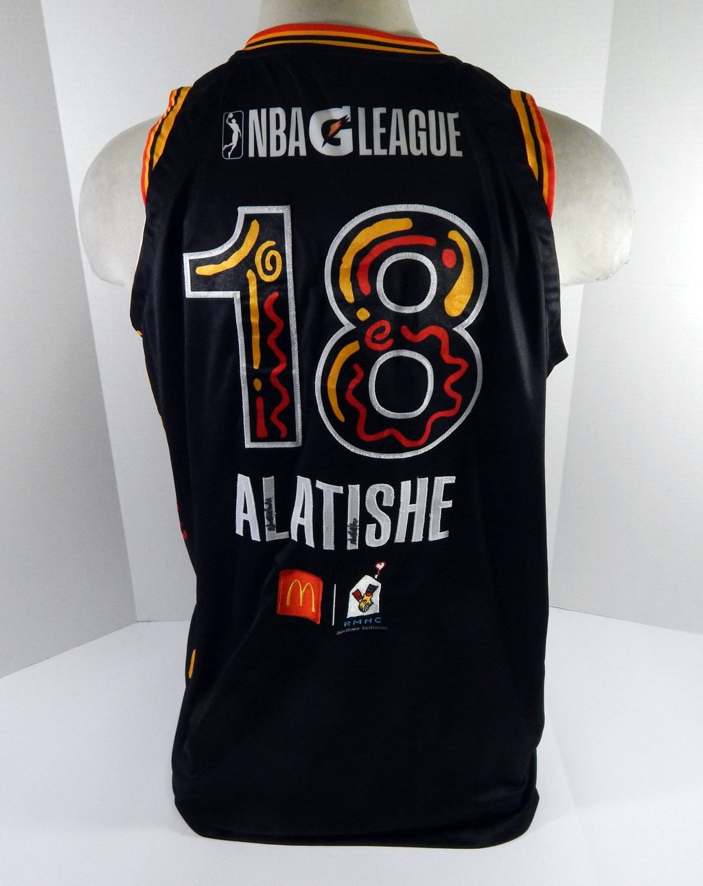 2022-23 Ontario Clippers Warith Alatishe #18 Game Used Black Jersey McDonald 9 - DP52509