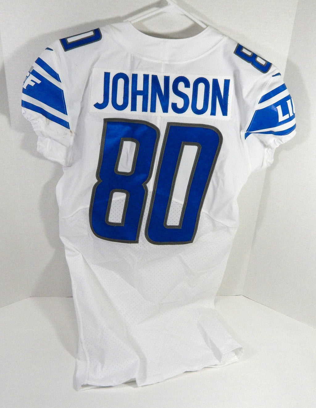 2022 Detroit Lions Bryant Johnson #80 Game Issued White Jersey 40 DP59417 - DP59417