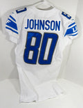2022 Detroit Lions Bryant Johnson #80 Game Issued White Jersey 40 DP59417 - DP59417