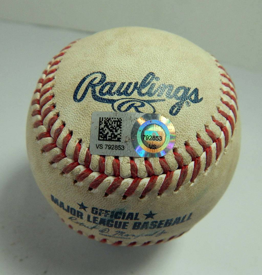 2022 Rangers at Miami Marlins Game Used Baseball Jon Gray Jesus Sanchez Foul - DP49387
