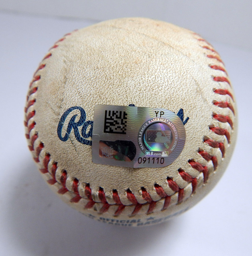 2022 Rays Marlins Game Used Baseball Drew Rasmussen Joey Wendle Foul - DP49334