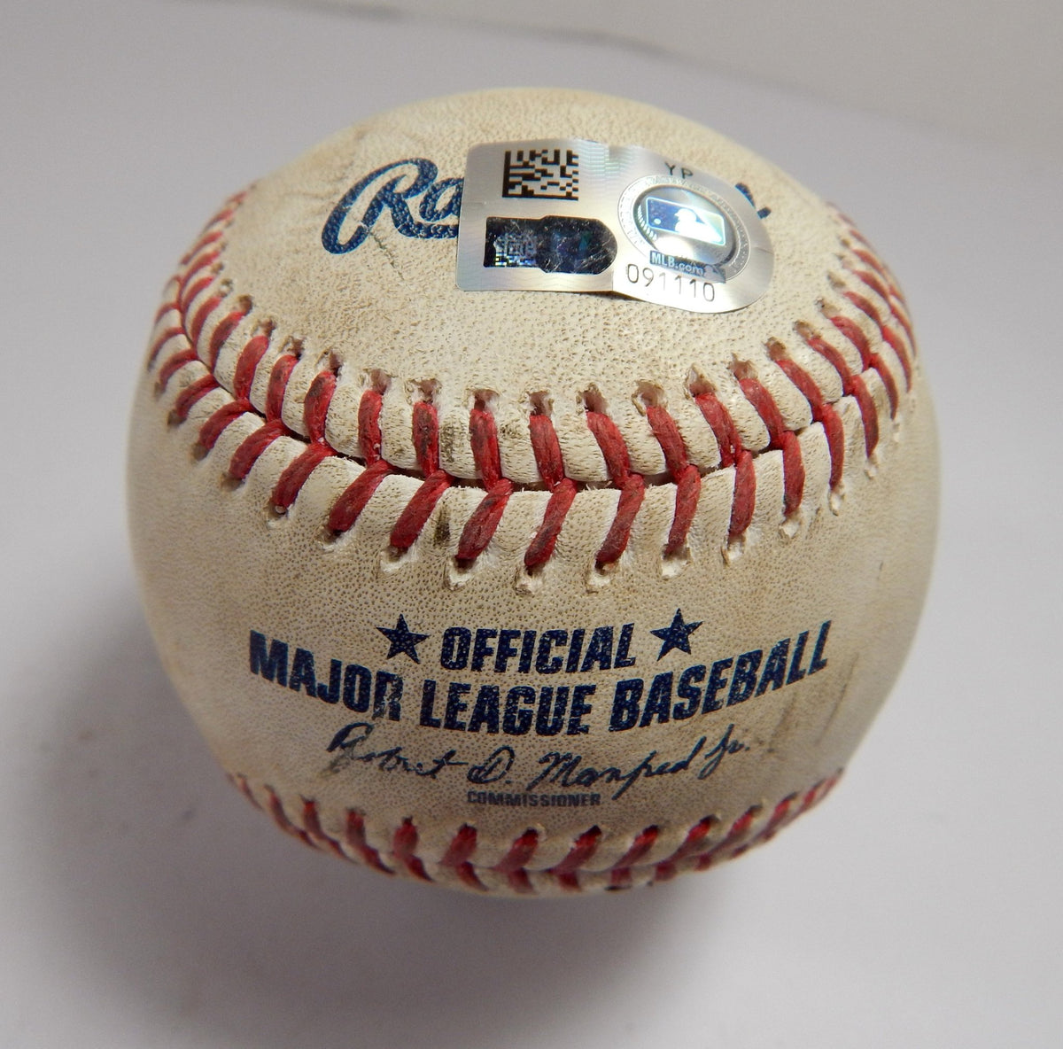 2022 Rays Marlins Game Used Baseball Drew Rasmussen Joey Wendle Foul - DP49334