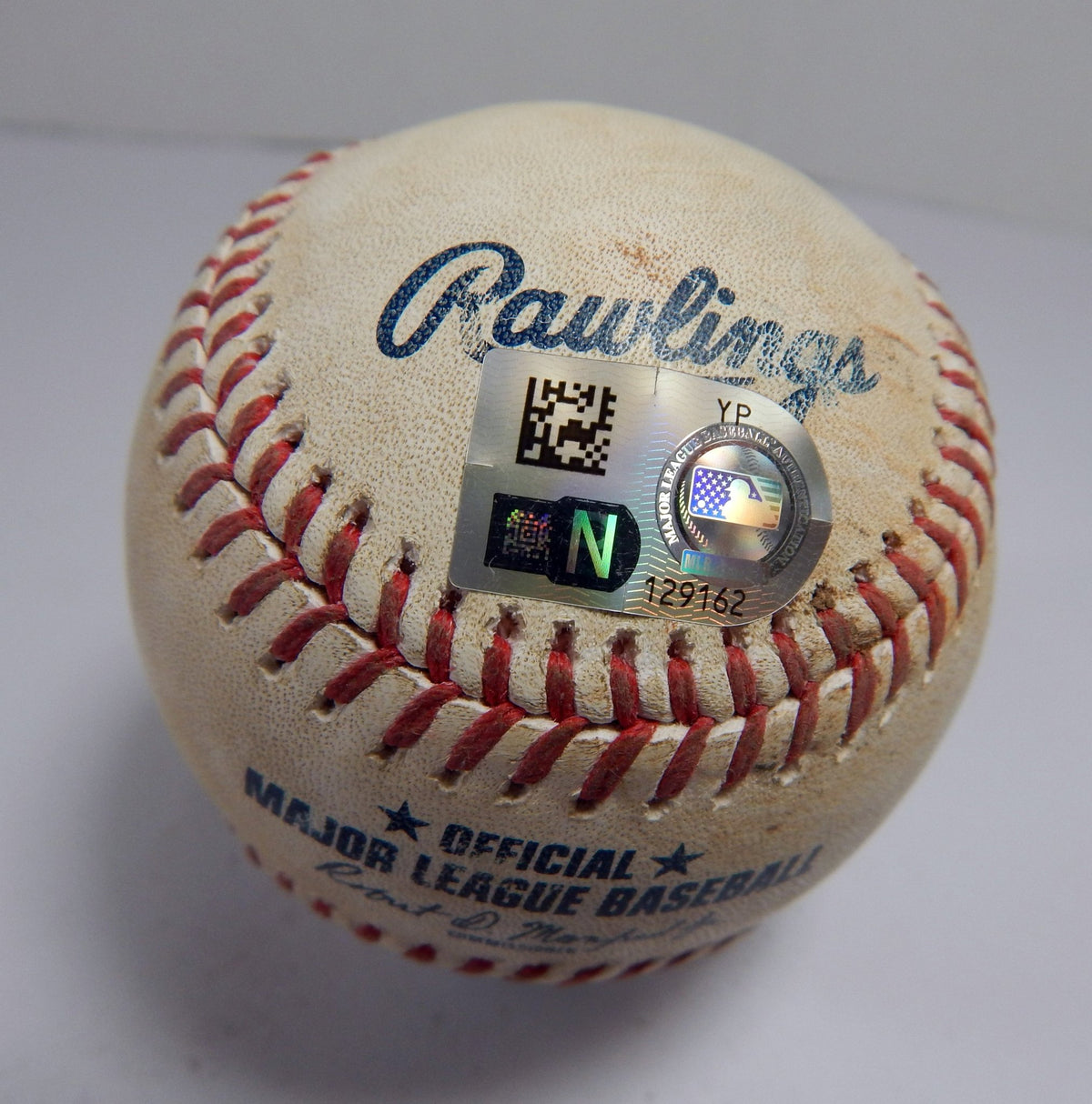 2022 Texas Rangers Marlins Game Used Baseball Tommy Nance Sam Huff GroundOut - DP49385