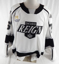 2024-25 Ontario Reign Luc Salem #76 Game Used White Jersey 56 110 - DP116110