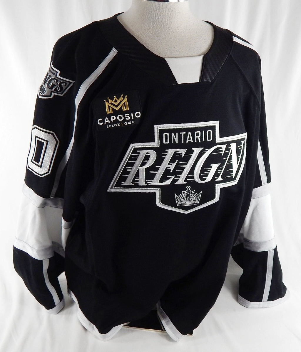 2025-26 Ontario Reign Otto Salin #10 Game Used Black Jersey Set 2 56 101 - DP116101