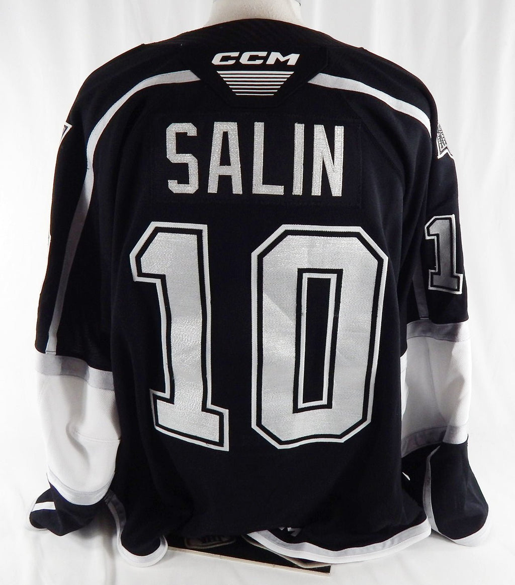2025-26 Ontario Reign Otto Salin #10 Game Used Black Jersey Set 2 56 101 - DP116101